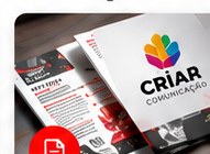Flyers e panfletos com identidade visual fictícia de referência